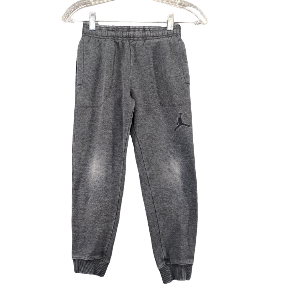 Jordan Jumpman Boys Jogger Sweatpants Gray Small 8-10 Years Drawstring Waist